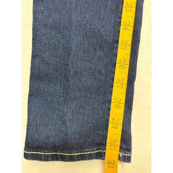 Apple Bottoms Dark Wash Skinny Jeans Embroidered Rhinestone Pockets Size 7/8 Y2K - Picture 10 of 11